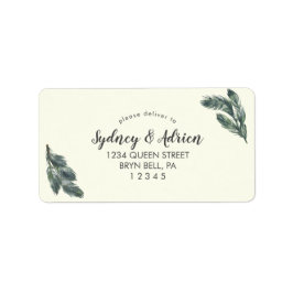 Winter Greenery | Ivory Wedding RSVP-Adresse Adressaufkleber