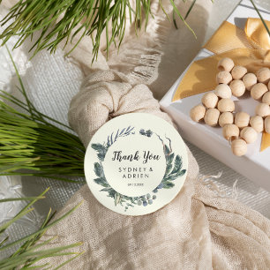 Winter Greenery   Ivory Wedding Vielen Dank Geschenkanhänger