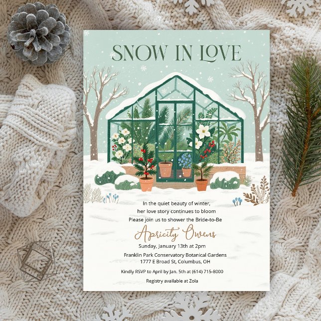 Winter Greenhouse Bridal Shower Invitation Einladung (Von Creator hochgeladen)