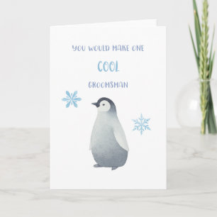 Winter Groomsman Vorschlag Card Karte