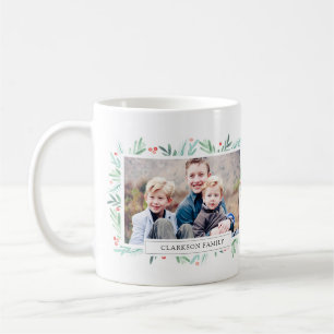 Winter-Grüntöne-Feiertags-Foto Kaffeetasse