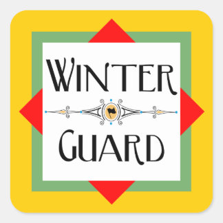 Winter Guard Gold Block Keramik Quadratischer Aufkleber