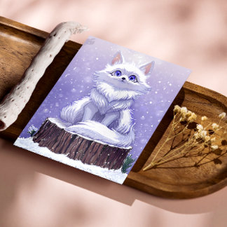 Winter Guardian : Fantasievoller Polarfuchs-Wildli Poster
