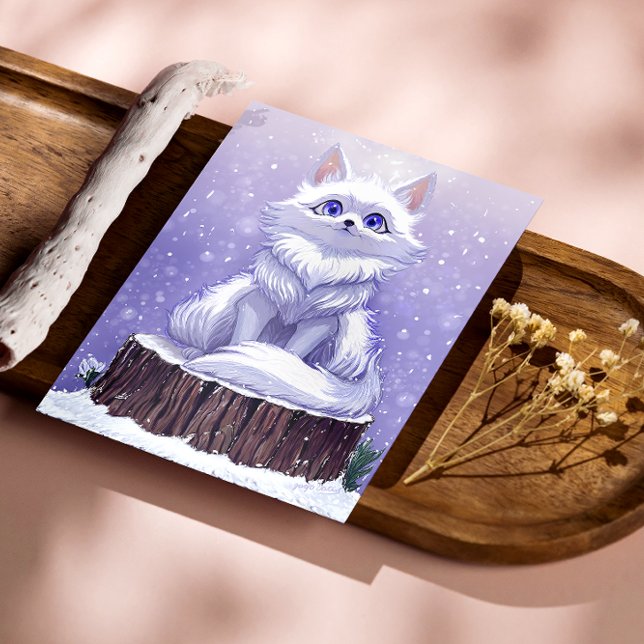 Winter Guardian : Fantasievoller Polarfuchs-Wildli Poster (true Color Reference: This image shows colors and details like the final printed poster)