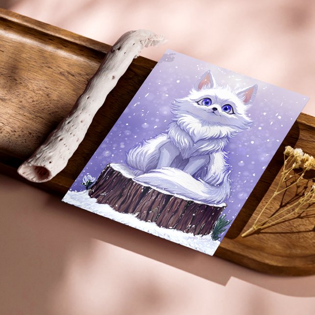 Winter Guardian : Schneeiger Polarfuchs Fotodruck (Von Creator hochgeladen)