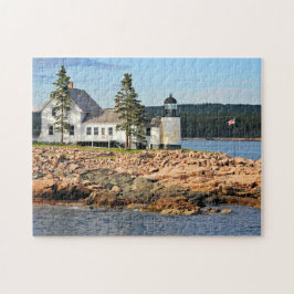 Winter-Hafen-Leuchtturm, Maine