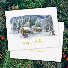 Winter Happy Holidays Weihnachtskarte Feiertagskarte