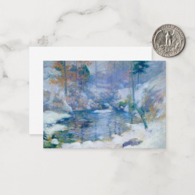 Winter Harmony, 1890-1900 von John Henry Twachtman Mitteilungskarte (Vorderseite/Rückseite Beispiel)