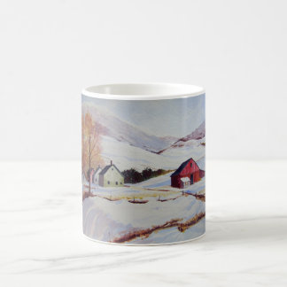 Winter-Haus in der Hügel-Tasse Kaffeetasse