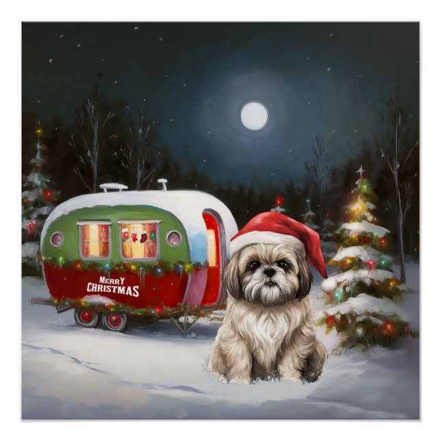 Winter Havanese Caravan Weihnachtsabenteuer Poster (Vorderseite)