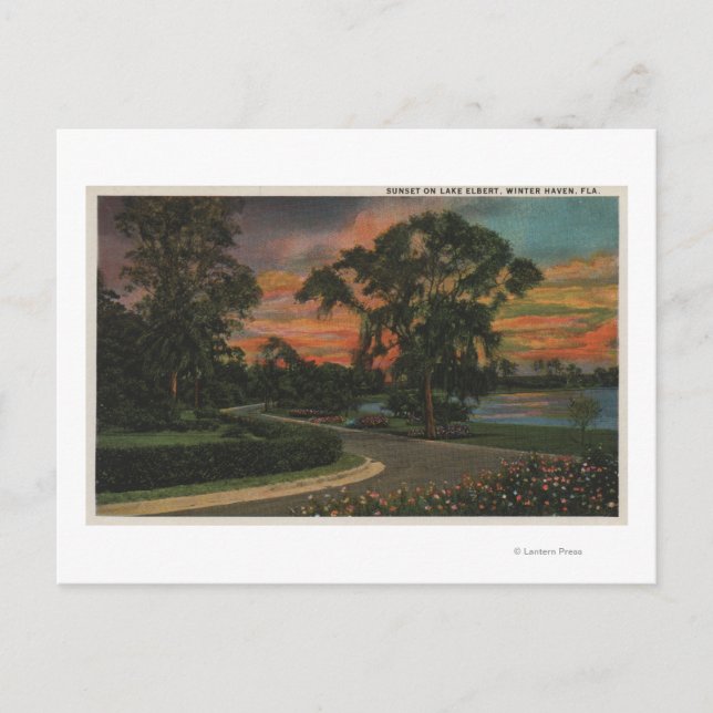 Winter Haven, Florida - Sonnenuntergang Aussicht a Postkarte (Vorderseite)