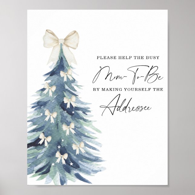 Winter helfen der betriebsamen Mama, einen Umschla Poster (Vorne)