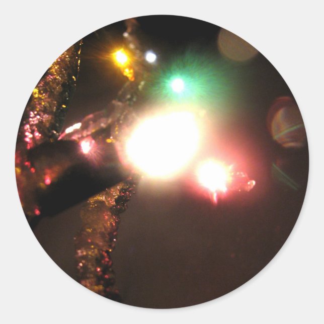 Winter hell runder aufkleber (Vorderseite)