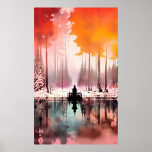 Winter Herbst Traumbild - Ken Gage Art Poster