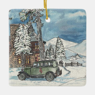Winter Hideaway Keramikornament