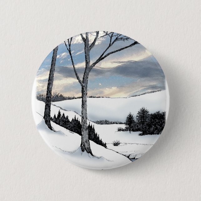 Winter Hillside Button (Vorderseite)