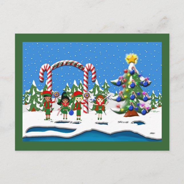 Winter Hinterland Postkarte (Vorderseite)