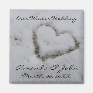 Winter-Hochzeit Magnet