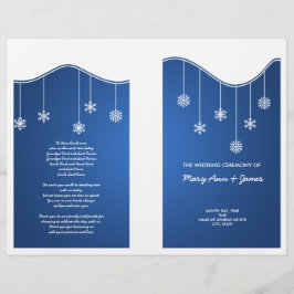 Winter Hochzeit Programm Snowflake Dekoration Blau