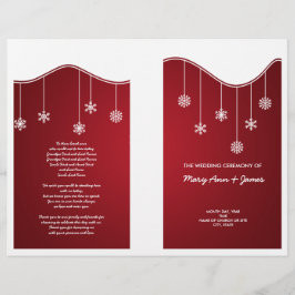 Winter Hochzeit Programm Snowflake Dekoration Rot