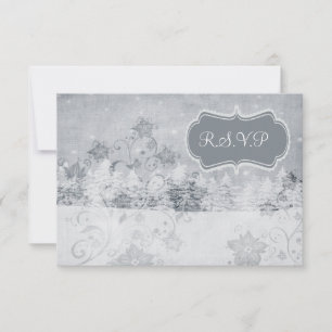 Winter Hochzeit rsvp Karten Standard 3,5 x 5