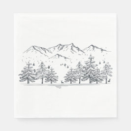 Winter Hochzeiten Berge Naturbäume Land Serviette