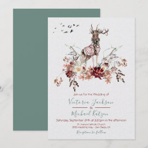 Winter Hochzeitseinladungen für Waldland Wasserfar Einladung
