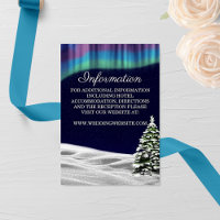Winter-Hochzeitskarte für Nordlichter