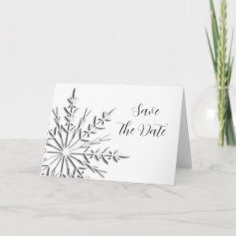 Winter-Hochzeitskarte Snowflake Save the Date Ankündigung