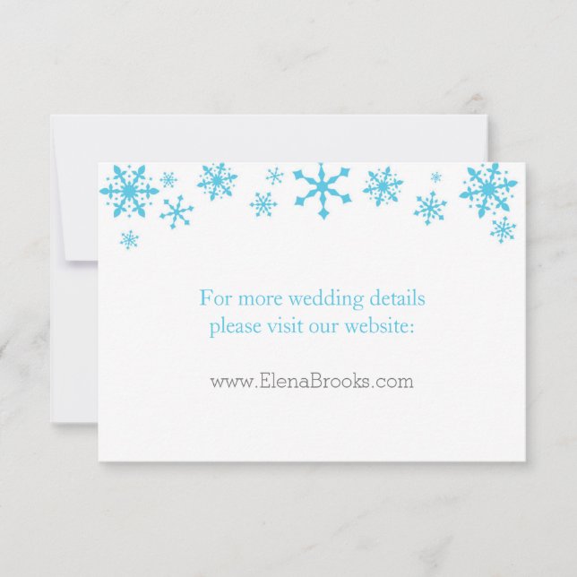 Winter-Hochzeitskarten für Snowflakes Einladung (Vorderseite)