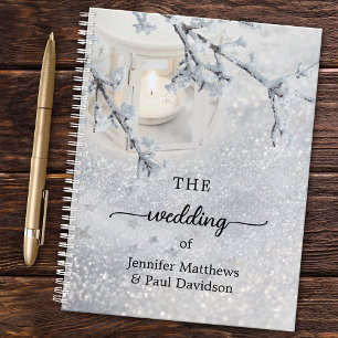 Winter-Hochzeitsplaner mit Funkeln Planer