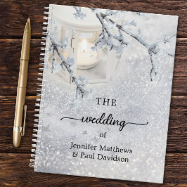 Winter-Hochzeitsplaner mit Funkeln Planer