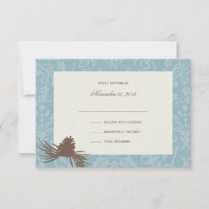 Winter-Hochzeitsreaktion RSVP Karte