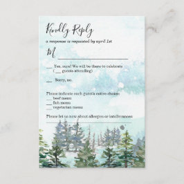 Winter Hochzeitsschneebäume RSVP Karte