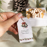 Winter Hochzeitssells und Holly-Gefallen Geschenkanhänger<br><div class="desc">Hochzeitsgeschenktafeln für Liebhaber oder Hochzeitsgeschenke, um sich bei Ihren Gästen und Helfern zu bedanken. Das Design umfasst Hochzeitsglocken mit rotem Bogen und einem Zweig aus heiligen und roten Beeren. Für die Koordinierung von Einladungen, Schreibwaren und Dekorationen während der Veranstaltung, schauen Sie bitte in der Holly Bells Wedding Collection nach oder...</div>