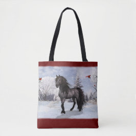 Winter Holiday Friesian Horse 2024 Tasche