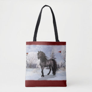 Winter Holiday Friesian Horse 2024 Tasche