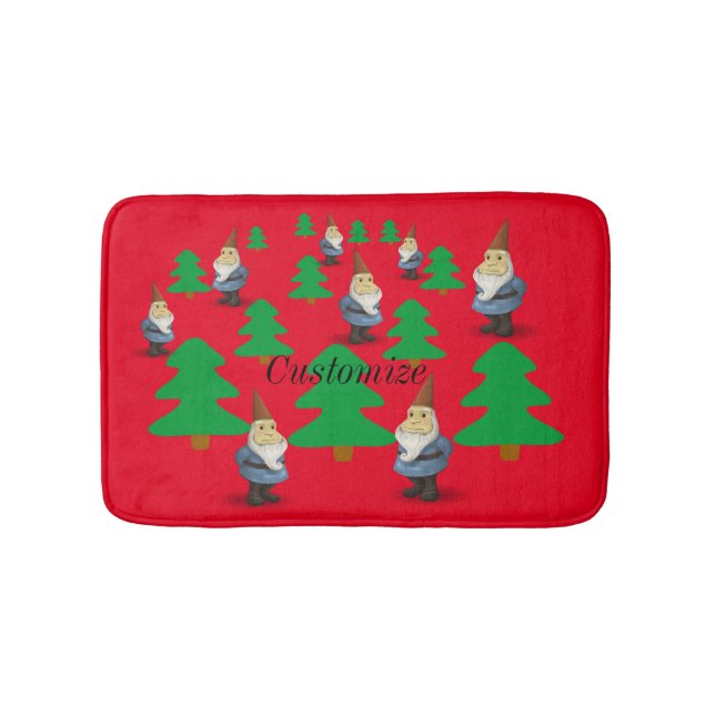 Winter Holiday Gnomes Weihnachtsbaumen Thunder_Cov Badematte (Vorderseite)