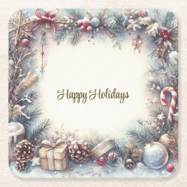Winter Holiday Paper Untersetzer