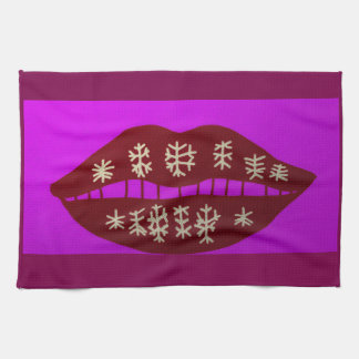 Winter Holiday Smile Kitchen Towel Geschirrtuch