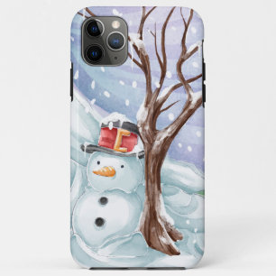 Winter Holiday Snowman Watercolor Case-Mate iPhone Hülle