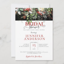 Winter Holiday Watercolor Floral Arrangeur Dusche