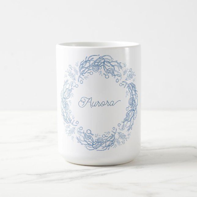 Winter Holidays Fresh Frosty Botanical Vibe. Kaffeetasse (Mittel)