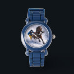 Winter Horse Jewelry | Watches Armbanduhr<br><div class="desc">Dynamic winter horse skijoring design capturing  the beauty,  strength and motion of this exciting sport. Perfect for horse lovers,  equestrian enthusiasts and fans of powerful horse imagery.</div>