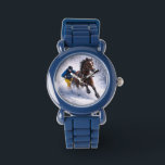 Winter Horse Jewelry | Watches Armbanduhr<br><div class="desc">Dynamic winter horse skijoring design capturing  the beauty,  strength and motion of this exciting sport. Perfect for horse lovers,  equestrian enthusiasts and fans of powerful horse imagery.</div>