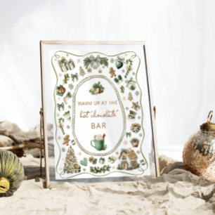 Winter Hot Chocolate Bar Baby Dusche Poster