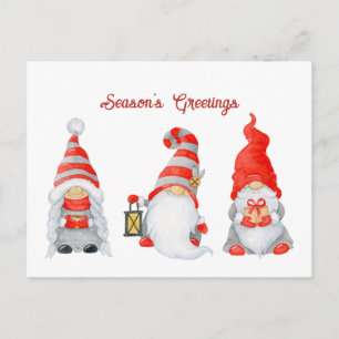 Winter Hygge Niedliche Weihnachtsgnomes Feiertagspostkarte