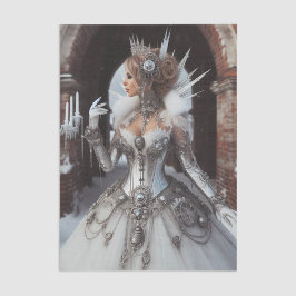 Winter Ice Queen Steampunk Viktorianisch Industria Seidenpapier