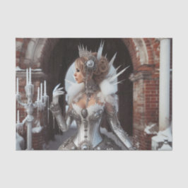Winter Ice Queen Steampunk Viktorianisch Industria Seidenpapier