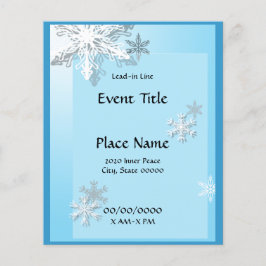 Winter Icy Snowflakes Kleiner Event Flyer